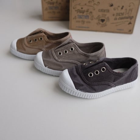 Cienta DECK SHOES beige/ムラ染め(21(12.5cm)22(13cm))