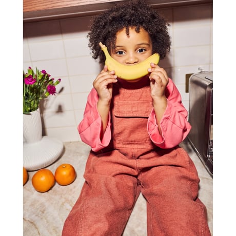 50%OFF KOTER KAI OVERSIZED BLUE DENIM DUNGAREES Fusion Coral(3-4y,4-5y)