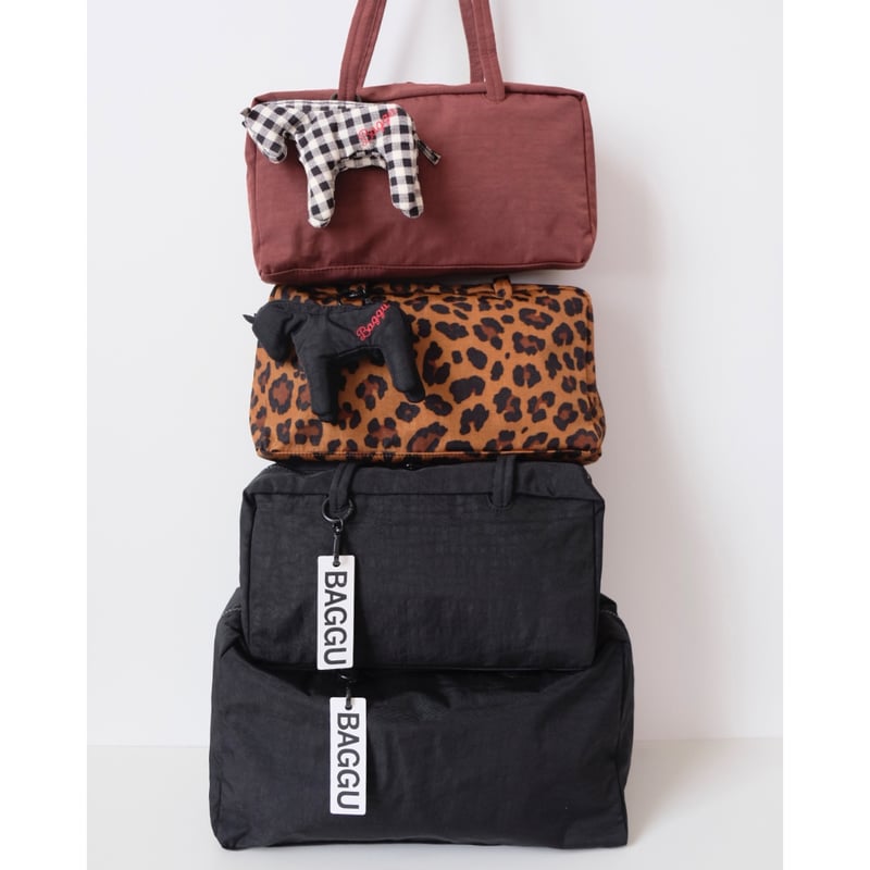 BAGGU Medium Nylon Bowler Bag Black | UNO babewear