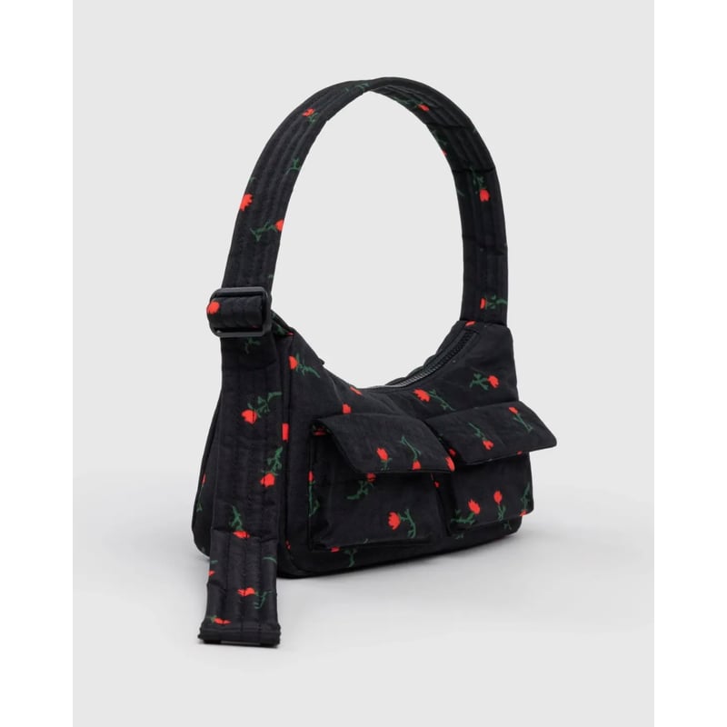 BAGGU Cargo Shoulder Bag バゲットスタイル ショルダーバッグ BAGGU Cargo Shoulder Bag Painted Wildflower | U