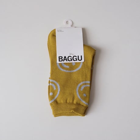 30%OFF BAGGU Crew Sock Ochre Happy