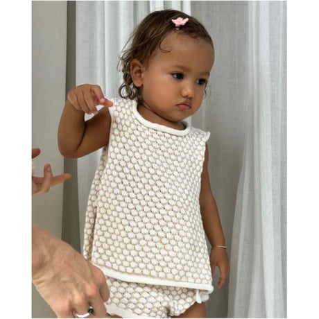 Banks Basics INKA TIE VEST+BAMBA KNIT SHORT CREAM + BONE(S,M,L,XL)