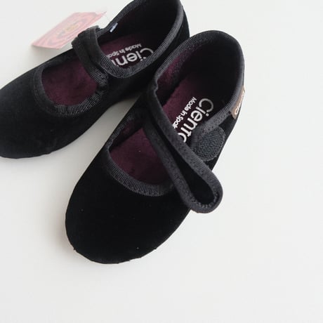 Cienta VELOUR VELCRO ONE STRAP BALLET SHOES black / velour 500(33(20.5cm))