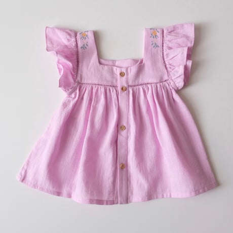 70%OFF Tocoto Vintage FLOWER EMBROIDERY BLOUSE LILAC(9M,18M,2Y)