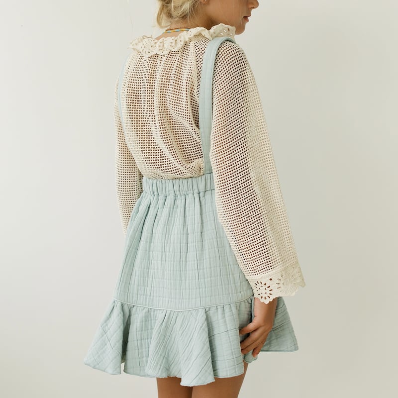 yoli & otis JAANA Dress〔blush〕 5y Yoli & Otis Jaana Kid's Dress - Blue Squares | Garmentory