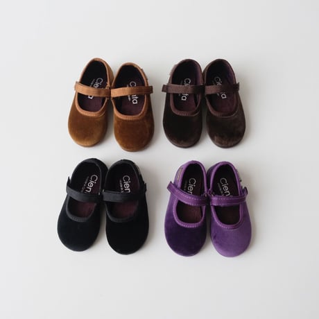 Cienta VELOUR VELCRO ONE STRAP SHOES morado / velour 400(20(12cm)21(12.5cm)23(14cm))
