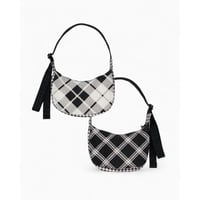 ラスト1点 BAGGU Small Nylon Crescent Bag Mixed Plaid