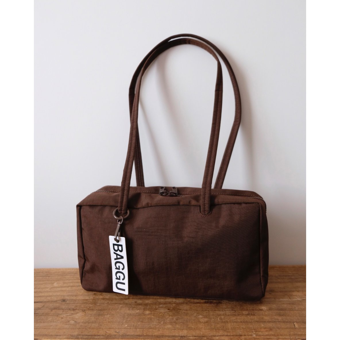 BAGGU Nylon Bowler Bag Coffee | UNO babewear
