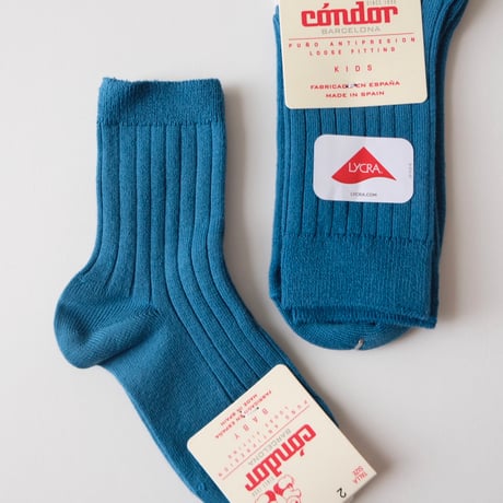 50%FF Condor Rib Short Socks Ocean(453)(2(11.5-13.5cm))