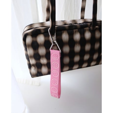 BAGGU Logo Keychain Pink Happy