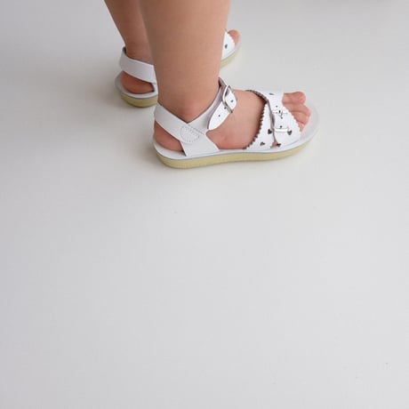 Salt-Water SANDALS SWEETHEART White(CH6(14cm)～YTH2(21.5cm))