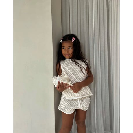 70%OFF Banks Basics INKA TIE VEST+BAMBA KNIT SHORT CREAM + BONE(M,XL)