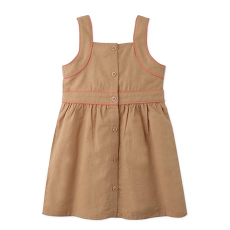 Gingersnaps GIRLS OLGA DRESS WITH POCKETS AND EMBROIDERED(4Y,6Y,8Y)
