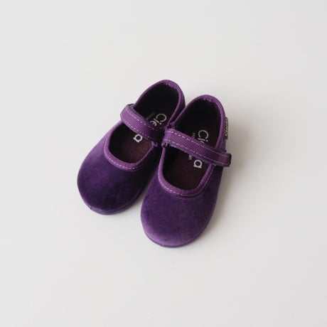 Cienta VELOUR VELCRO ONE STRAP SHOES morado / velour 400(20(12cm)21(12.5cm))