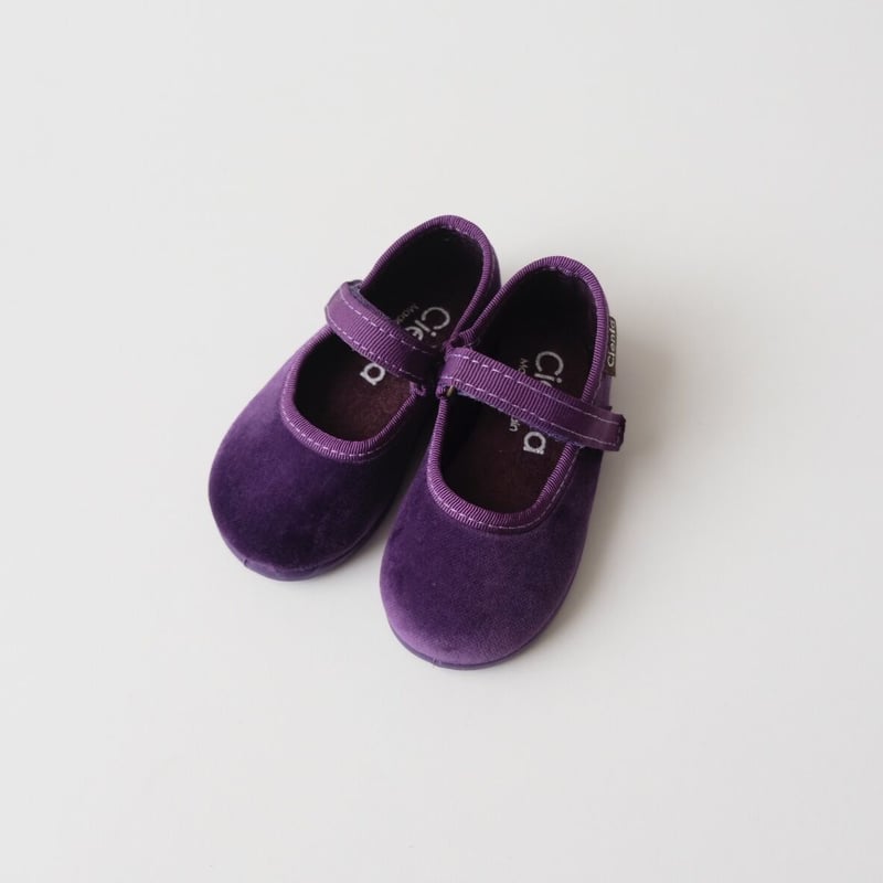Cienta VELOUR VELCRO ONE STRAP SHOES morado / v