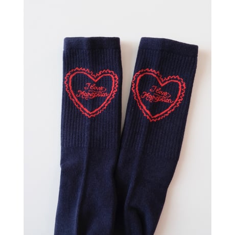 50%OFF MAISON MANGOSTAN I LOVE SOCK NAVY(25-27)