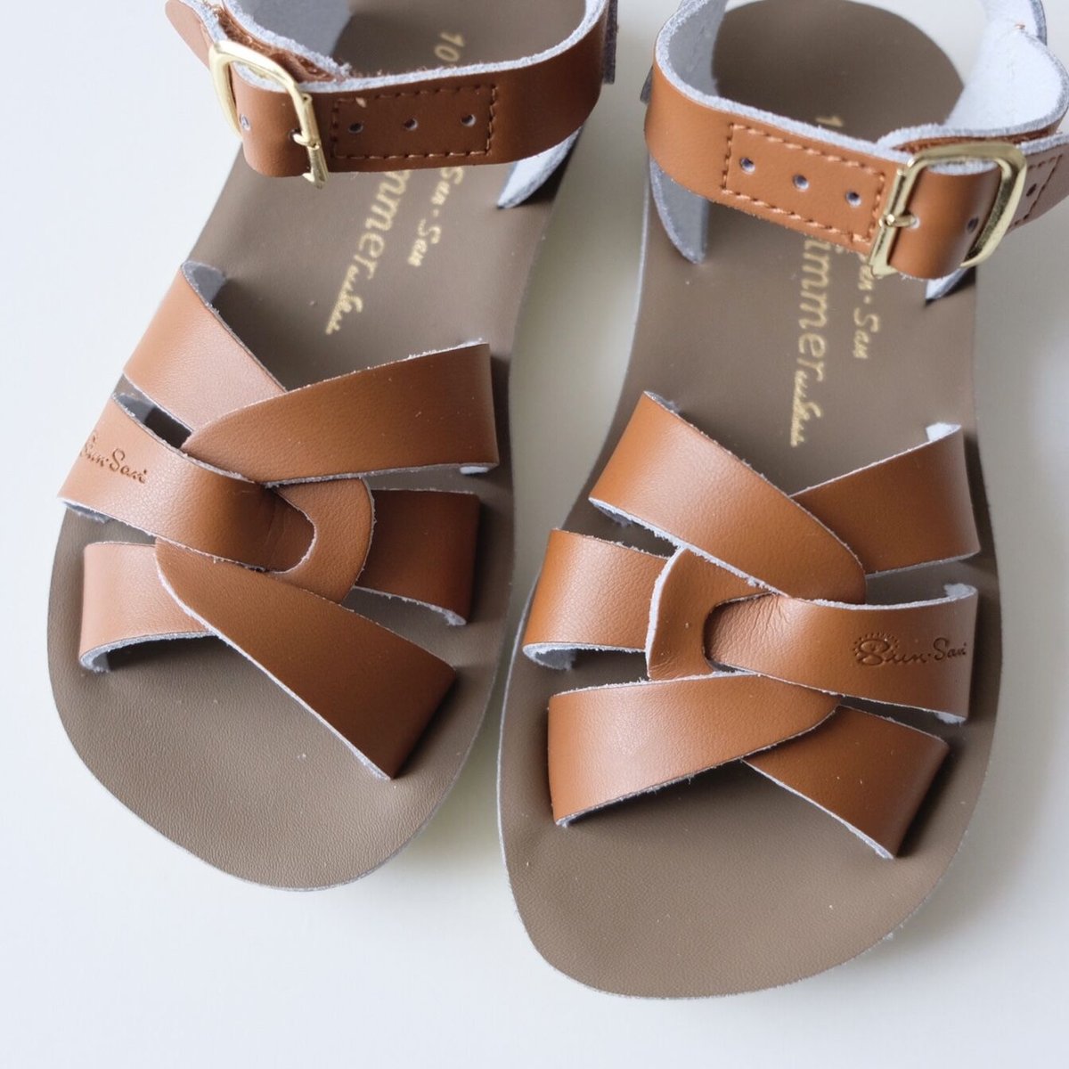 saltwater Swimmer サンダル タン 22cm Salt-Water SANDALS SWIMMER Tan(CH6(14cm)CH8(15.