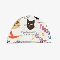 80%OFF 40 (1-2M) ラスト1点 mini rodini Clairvoyant cats aop baby beanie
