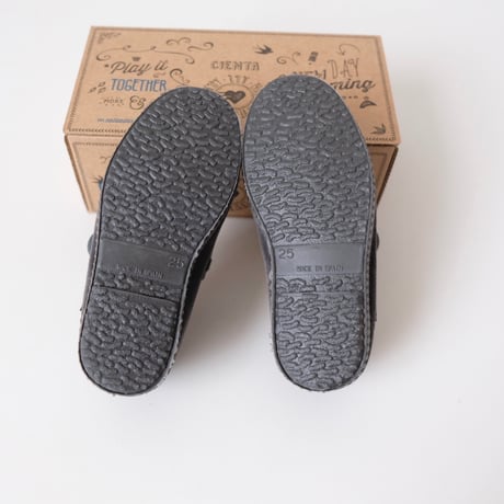 Cienta VELOUR VELCRO ONE STRAP SHOES grey / velour 956(21(12.5cm)～34(21cm))