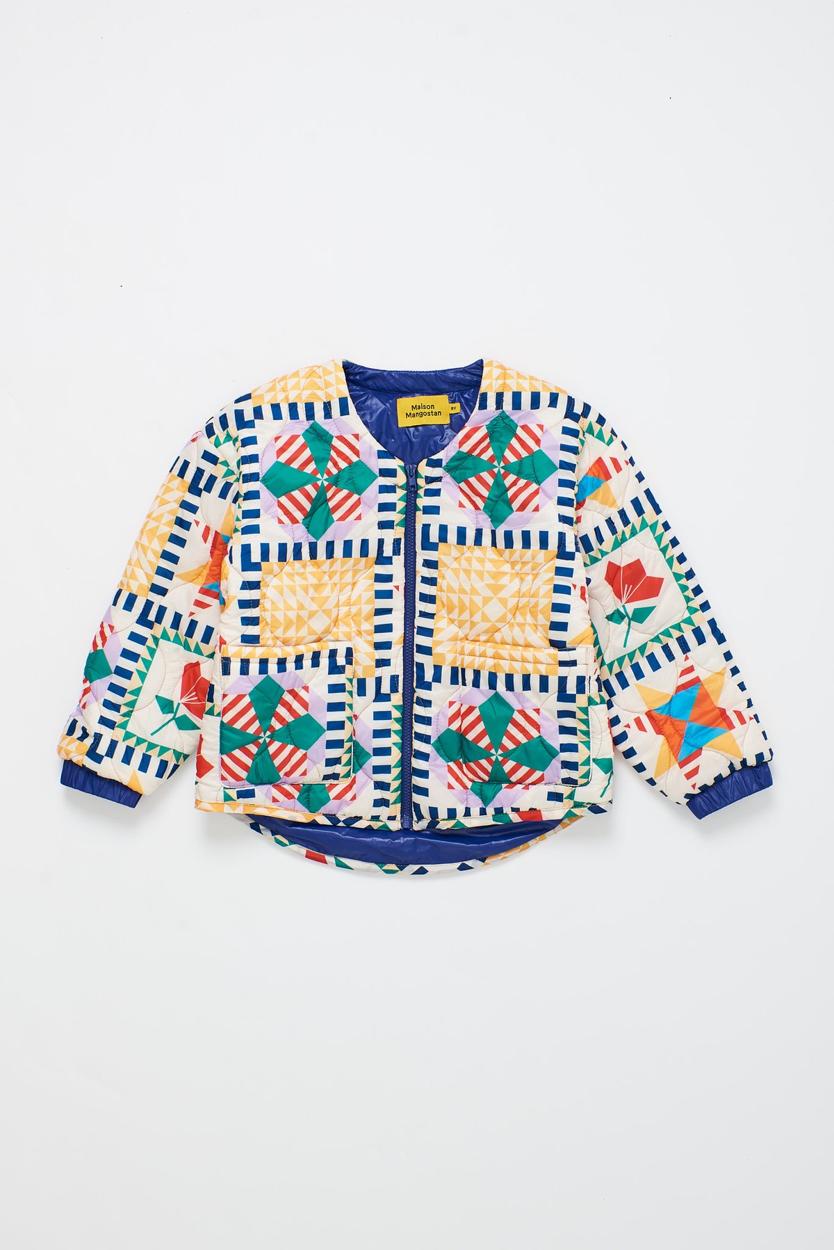 Maison Mangostan パッチワーク　ジャケット　4y Maison Mangostan パッチワークジャケット4y