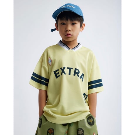30%OFF 6-7Yラスト1点 EXTRA-EXTRA Extra Football Jersey Lemon