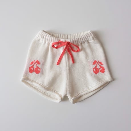 70%OFF Tocoto Vintage CHERRIES JACQUARD KNIT SHORTS OFF WHITE(9M,12M,18M,2Y)