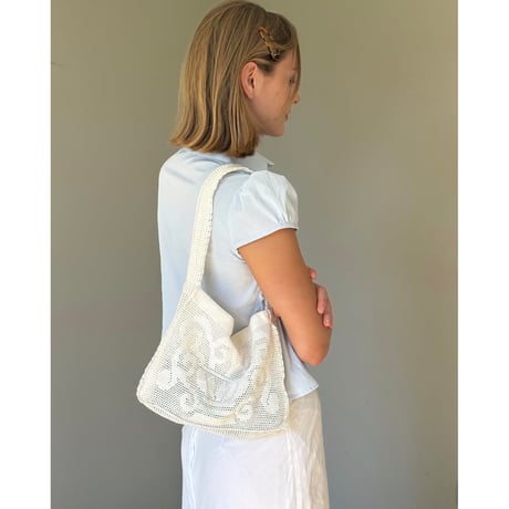Nananita FOUNTAIN CROCHET BAG - DOVE