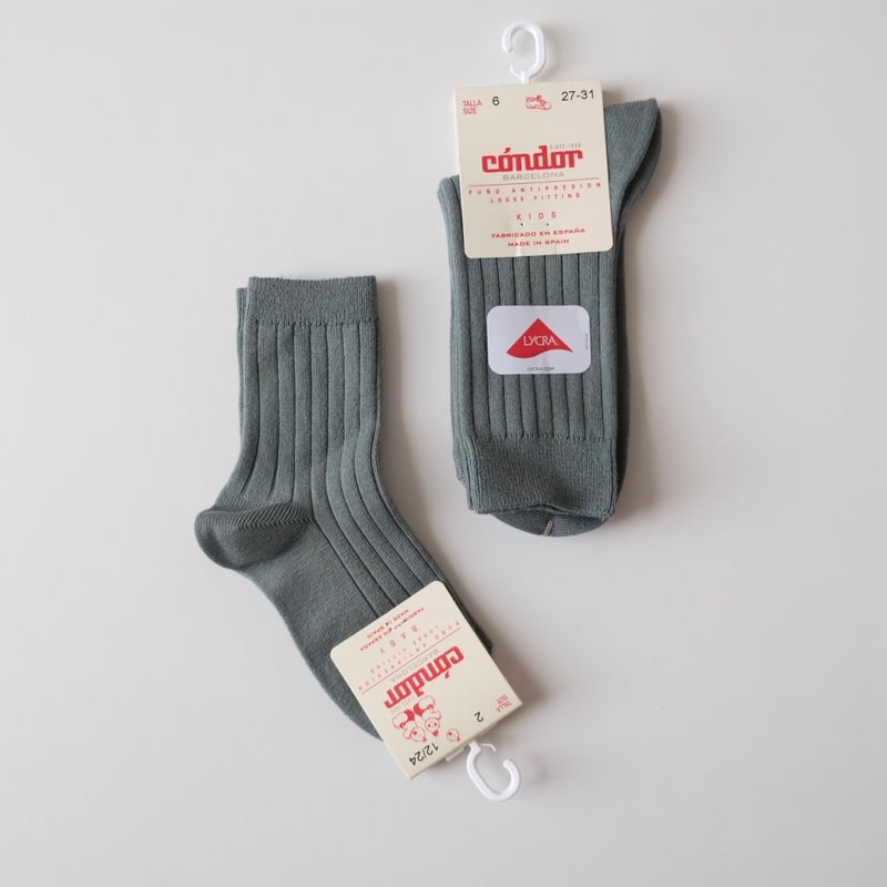 30%FF Condor Rib Short Socks Verde Liquen(761)(