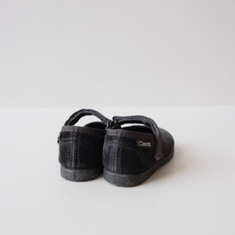 Cienta VELOUR VELCRO ONE STRAP SHOES grey / velour 400(21(12.5cm)24(14.5cm))