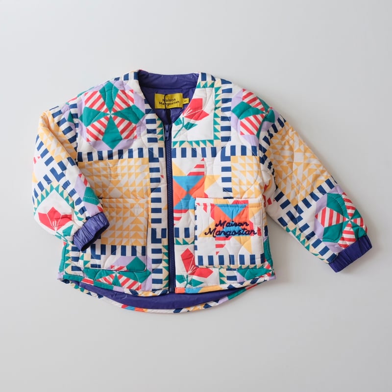 MAISON MANGOSTAN PATCHWORK PADDED JACKET MULTIC