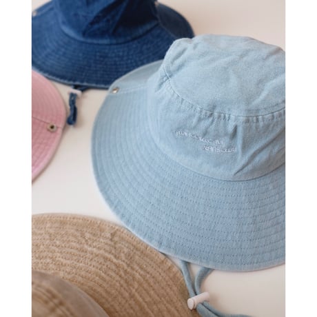 Twin Collective Cowboy Bucket Hat(Light Brown/Denim Blue)