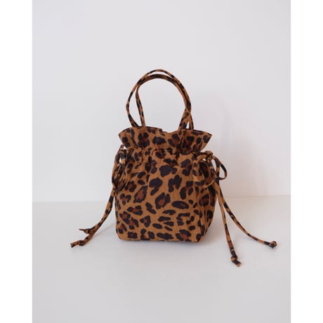 BAGGU Nylon Drawstring Bag Leopard