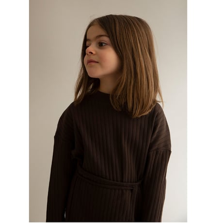 50%OFF Façade Milles ribbed apron dress - coffee(3y,4y,5y,6-8y,8-10y)
