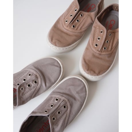 Cienta DECK SHOES beige/ムラ染め 86777(29(18cm)～36(22.5cm))
