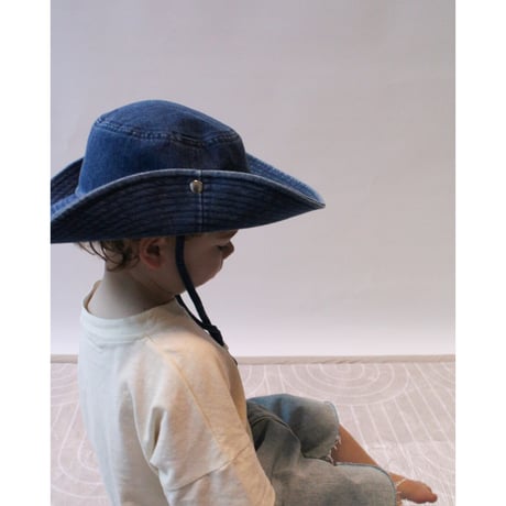Twin Collective Cowboy Bucket Hat(Light Brown/Denim Blue)