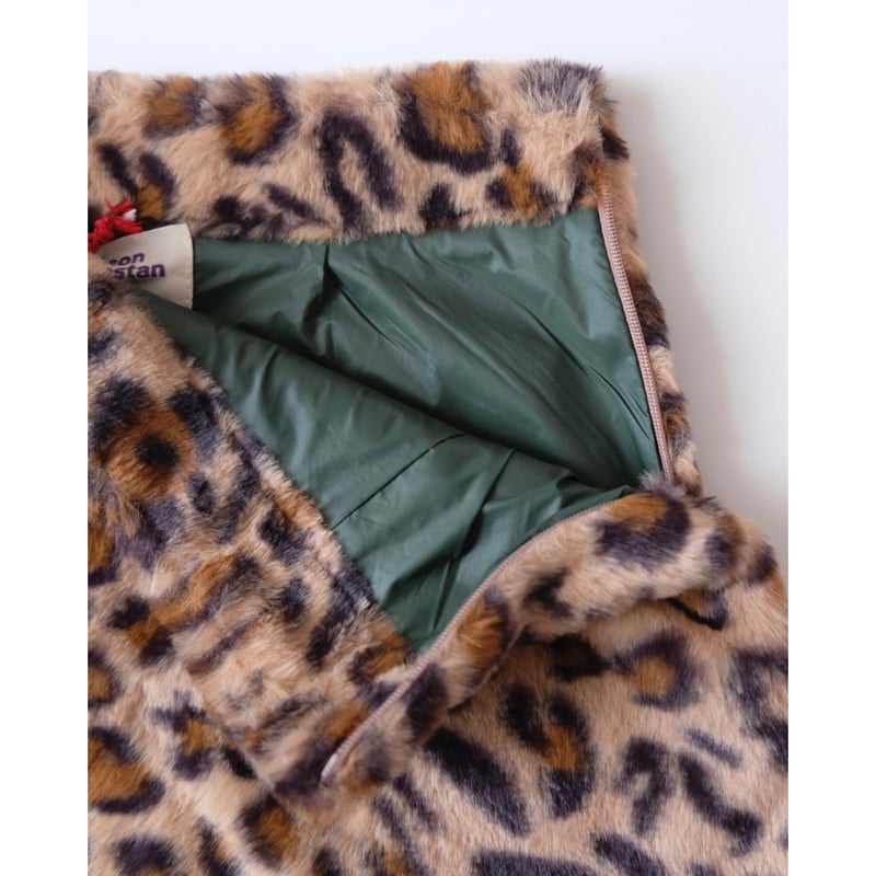 MAISON MANGOSTAN LEOPARD FUR SKIRT LEOPARD | UN