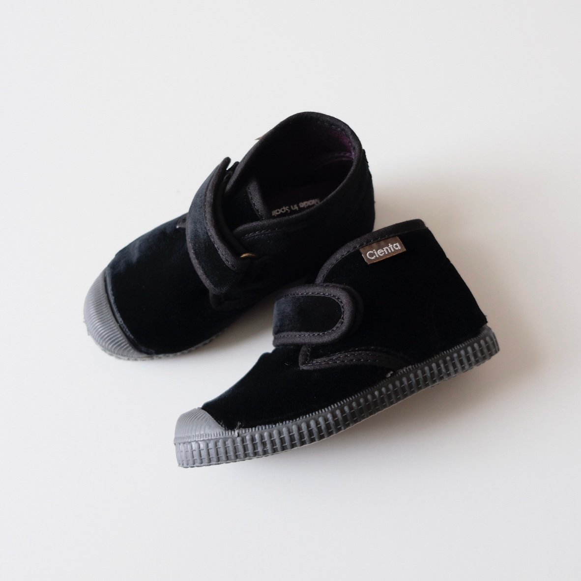 Cienta VELCRO HIGH-CUT SNEAKER black / velour 9