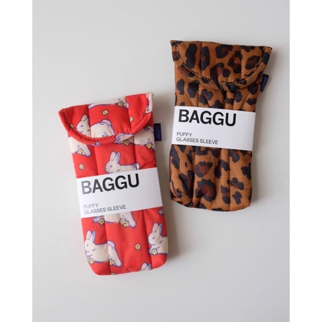 BAGGU Puffy Glasses Sleeve Leopard