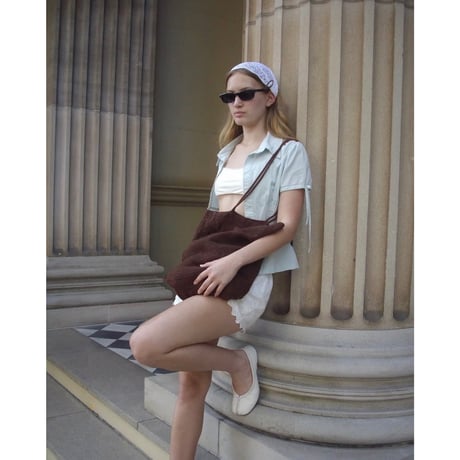 Nananita ROSE CROCHET BAG - WOOD