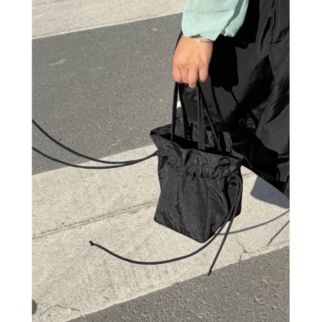 BAGGU Nylon Drawstring Bag Black