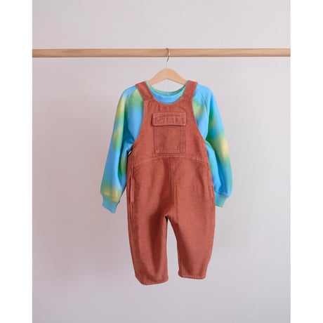 50%OFF KOTER KAI OVERSIZED BLUE DENIM DUNGAREES Fusion Coral(3-4y,4-5y)