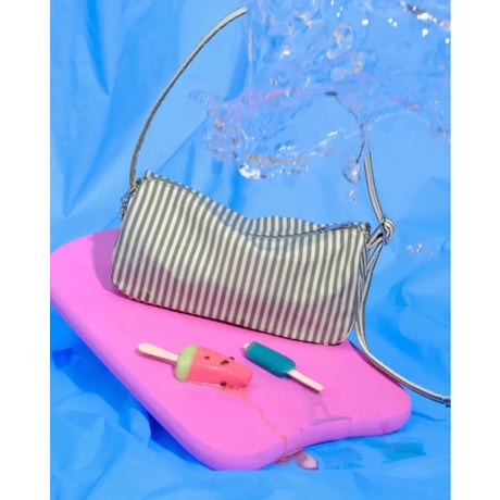 BAGGU Nylon Loaf Bag Sage Stripe