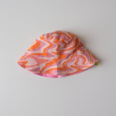 70%OFF ラスト1点 M´A Kids TERRY WAVY PRINT REVERSIBLE BUCKET HAT