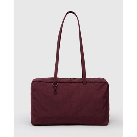 BAGGU Medium Nylon Bowler Bag Mahogany