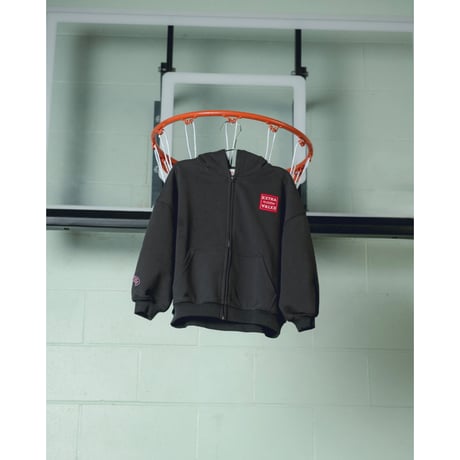 EXTRA-EXTRA CORE ZIP HOODIE - WASHED BLACK(4-5Y,6-7Y,8-9Y,10-11Y,12-13Y)