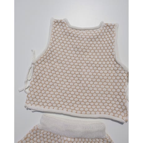 70%OFF Banks Basics INKA TIE VEST+BAMBA KNIT SHORT CREAM + BONE(M,XL)