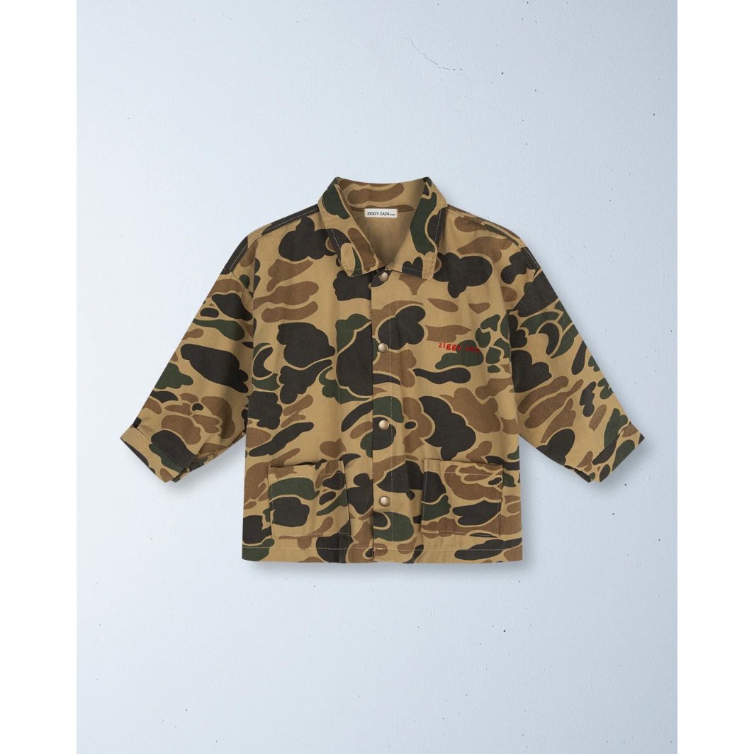 ZIGGY ZAZA troop drill jacket dune camo(2-3Y,3-