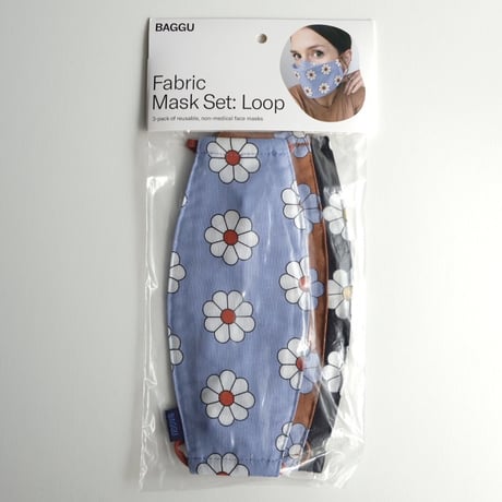70%OFF BAGGU FABRIC MASK SET LOOP DAISY