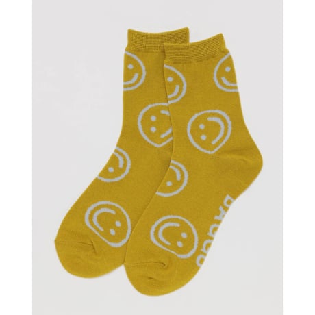 30%OFF BAGGU Crew Sock Ochre Happy