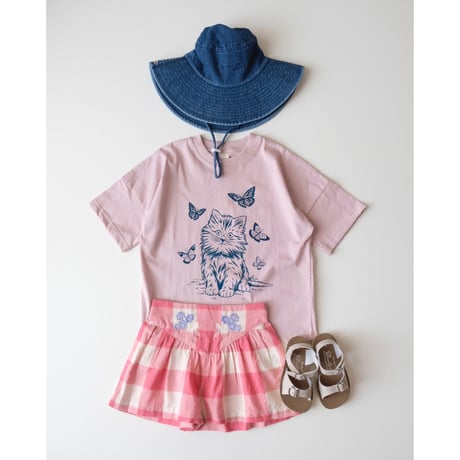 40%OFF SUMMER & STORM OVERSIZED TEE - KITTEN WITH FLOWERS(3/4Y,6/7Y,8/9Y)